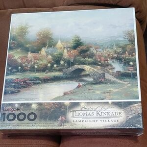 New Sealed Springbok Thomas Kinkade Lamplight Village Puzzle